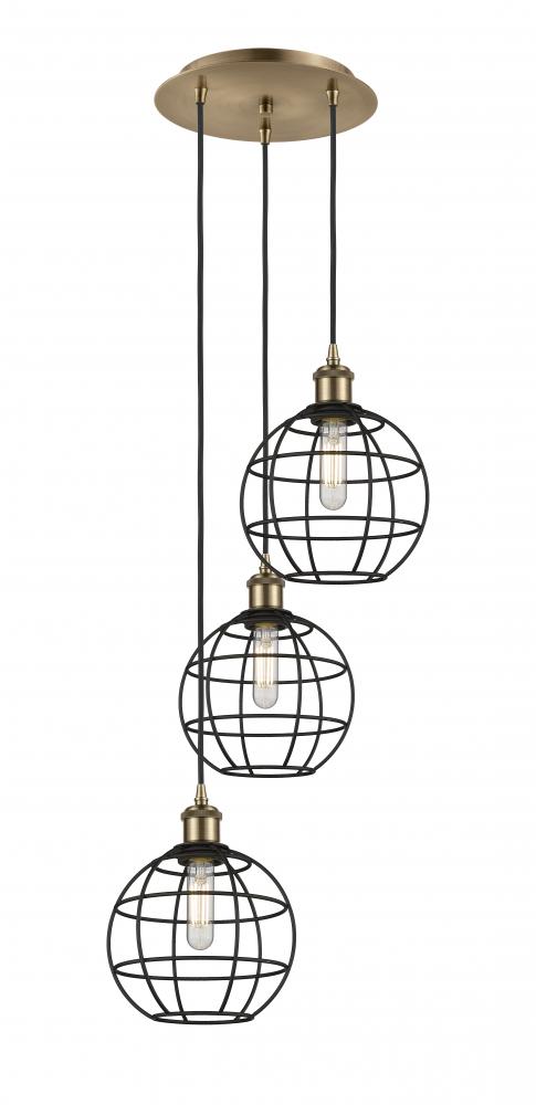 Lake Placid - 3 Light - 15 inch - White Polished Chrome - Cord Hung - Multi Pendant