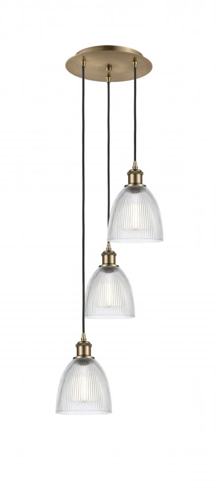 Castile - 3 Light - 13 inch - Antique Brass - Cord Hung - Multi Pendant