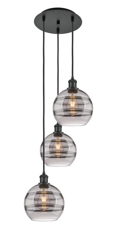 Rochester - 3 Light - 15 inch - Matte Black - Cord hung - Multi Pendant