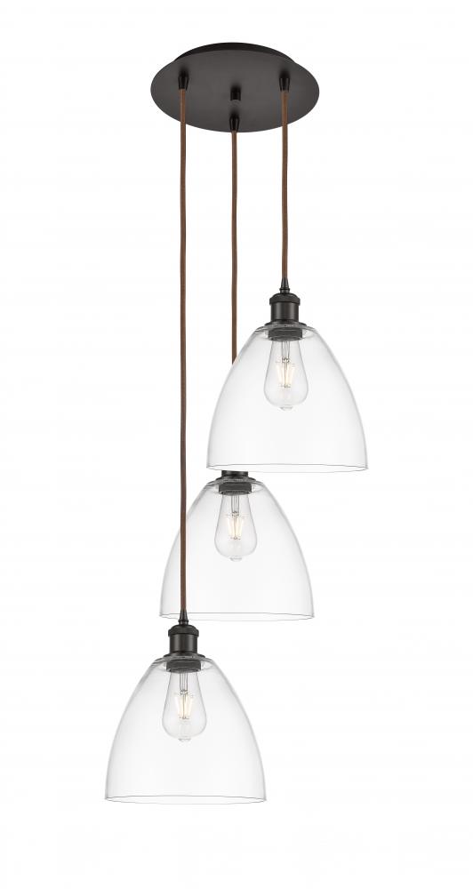 Bristol - 3 Light - 16 inch - Oil Rubbed Bronze - Cord Hung - Multi Pendant