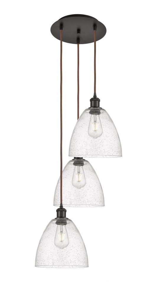 Bristol - 3 Light - 16 inch - Oil Rubbed Bronze - Cord Hung - Multi Pendant