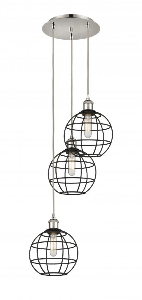 Lake Placid - 3 Light - 15 inch - Polished Nickel - Cord Hung - Multi Pendant