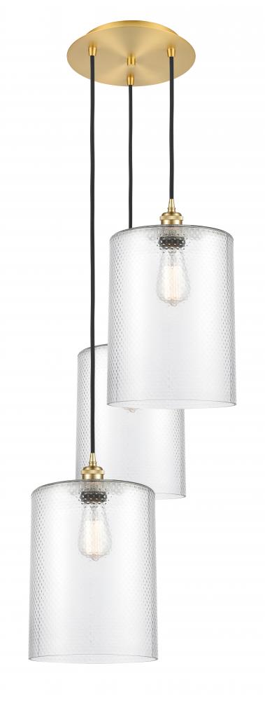 Cobbleskill - 3 Light - 16 inch - Satin Gold - Cord Hung - Multi Pendant