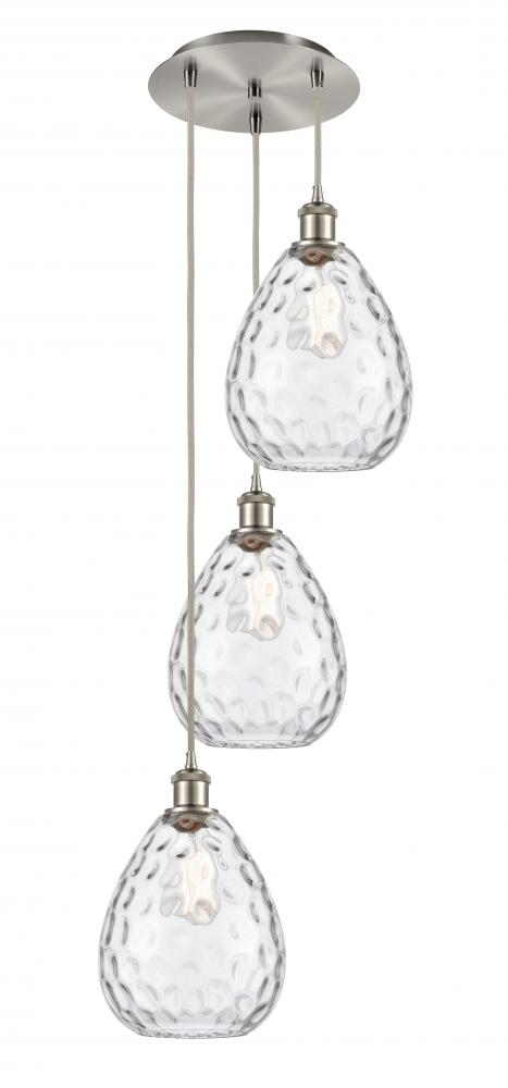 Waverly - 3 Light - 15 inch - Brushed Satin Nickel - Cord Hung - Multi Pendant