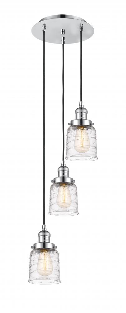 Bell - 3 Light - 12 inch - Polished Chrome - Cord hung - Multi Pendant