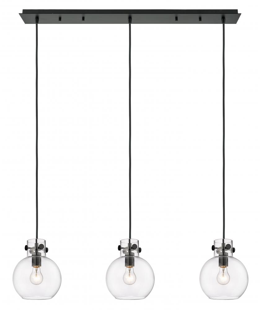 Newton Sphere - 3 Light - 40 inch - Matte Black - Linear Pendant