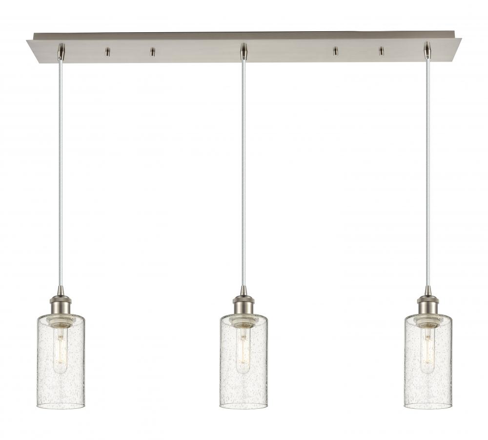 Crown Point - 3 Light - 37 inch - Brushed Satin Nickel - Linear Pendant