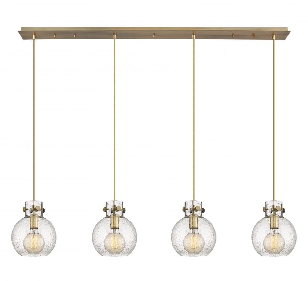 Newton Sphere - 4 Light - 52 inch - Brushed Brass - Cord hung - Linear Pendant