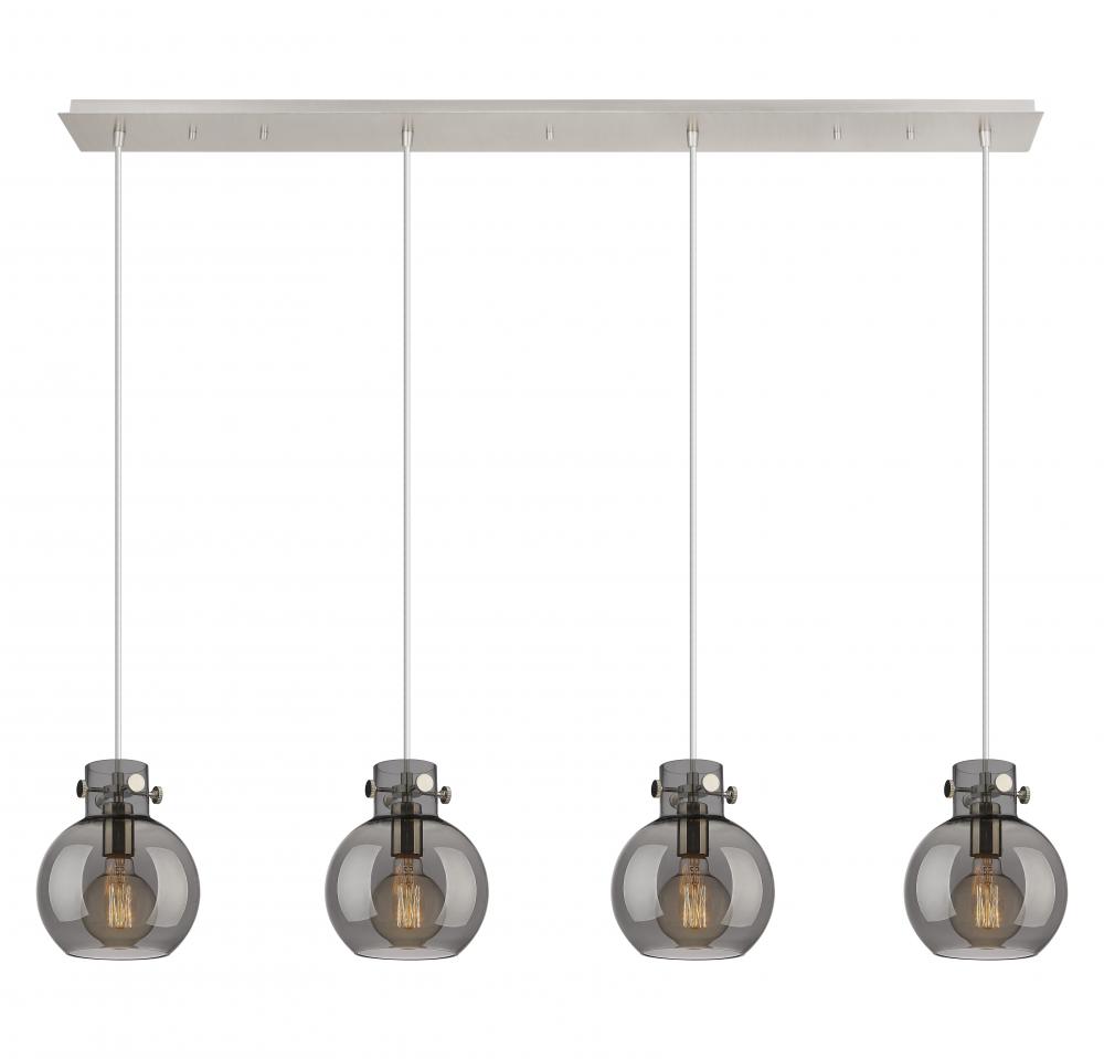 Newton Sphere - 4 Light - 52 inch - Polished Nickel - Cord hung - Linear Pendant