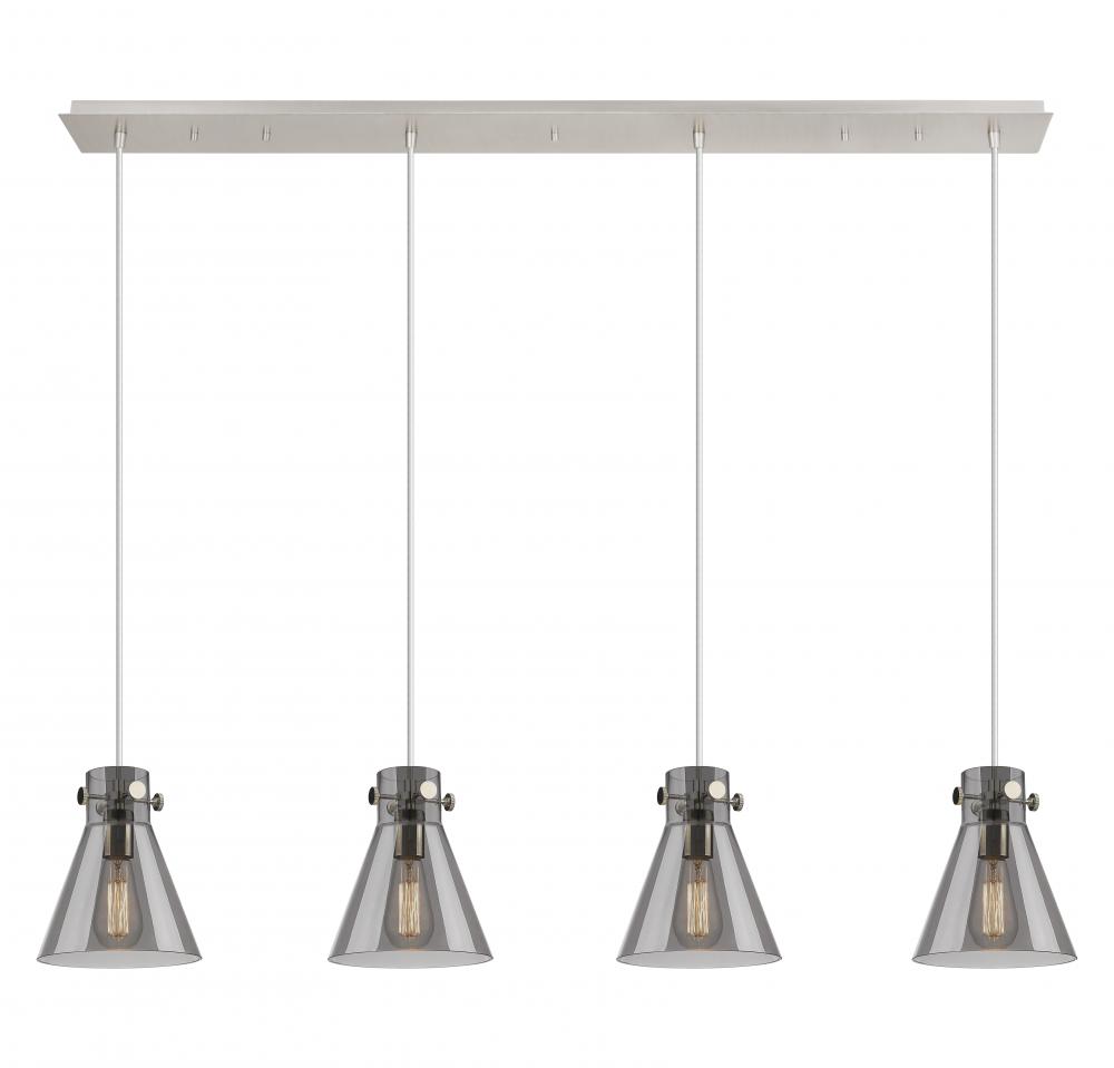 Newton Cone - 4 Light - 52 inch - Polished Nickel - Linear Pendant