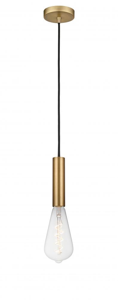 Edison - 1 Light - 4 inch - Brushed Brass - Cord hung - Mini Pendant