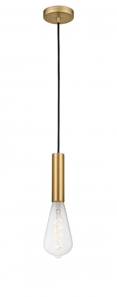 Edison - 1 Light - 4 inch - Satin Gold - Cord hung - Mini Pendant