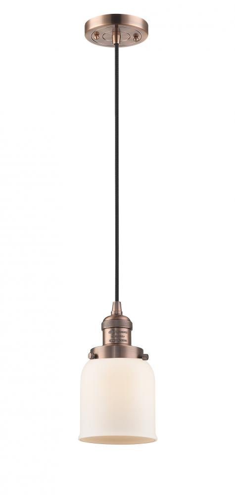 Bell - 1 Light - 5 inch - Antique Copper - Cord hung - Mini Pendant