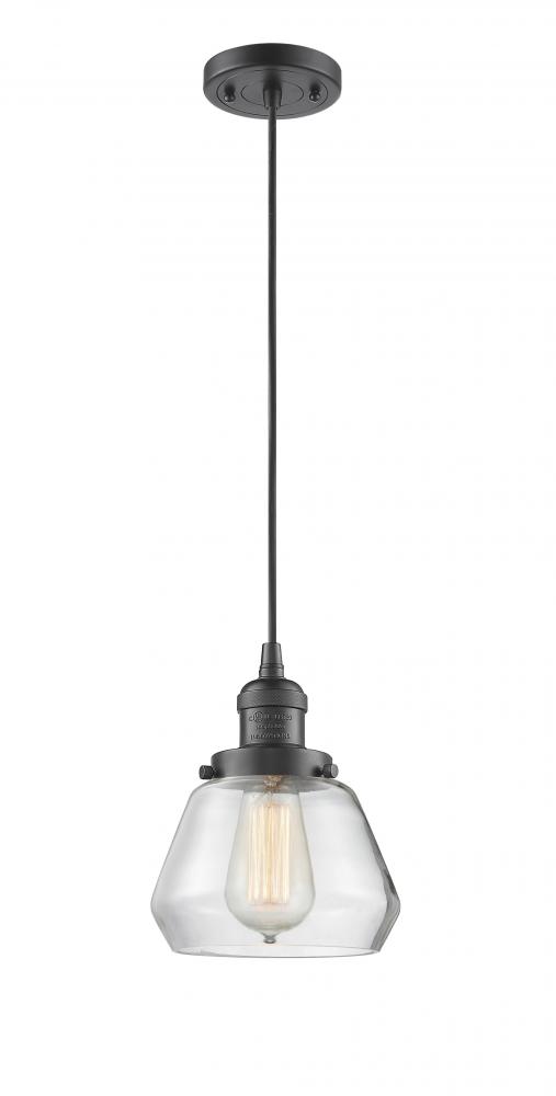 Fulton - 1 Light - 7 inch - Oil Rubbed Bronze - Cord hung - Mini Pendant