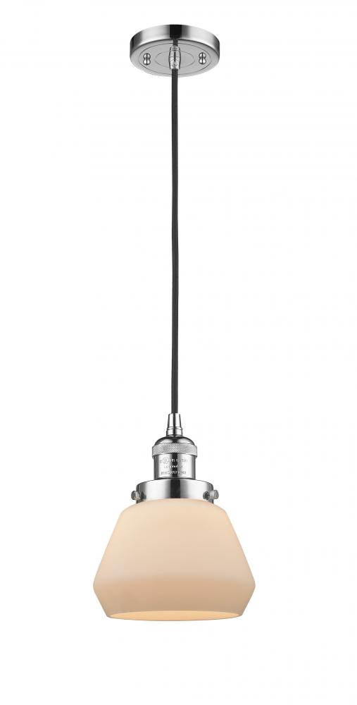 Fulton - 1 Light - 7 inch - Polished Chrome - Cord hung - Mini Pendant