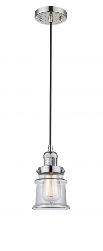 Canton - 1 Light - 5 inch - Polished Nickel - Cord hung - Mini Pendant