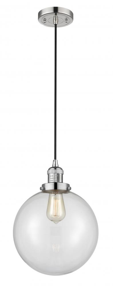 Beacon - 1 Light - 10 inch - Polished Nickel - Cord hung - Mini Pendant