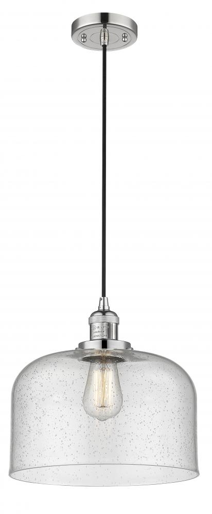 Bell - 1 Light - 12 inch - Polished Nickel - Cord hung - Mini Pendant