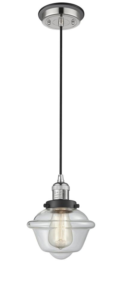 Oxford - 1 Light - 7 inch - Polished Nickel - Cord hung - Mini Pendant