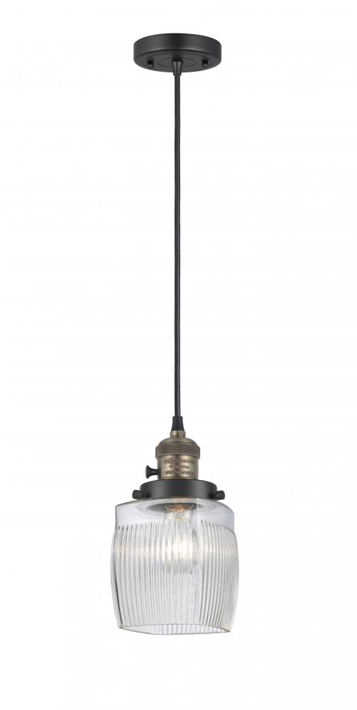 Colton - 1 Light - 6 inch - Black Antique Brass - Cord hung - Mini Pendant