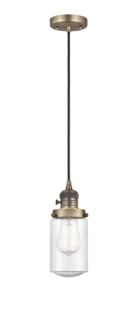 Dover - 1 Light - 5 inch - Brushed Brass - Cord hung - Mini Pendant