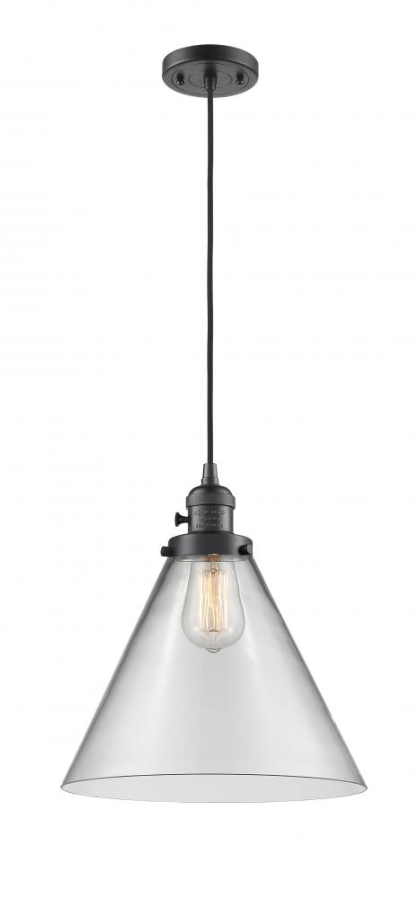 Cone - 1 Light - 12 inch - Oil Rubbed Bronze - Cord hung - Mini Pendant