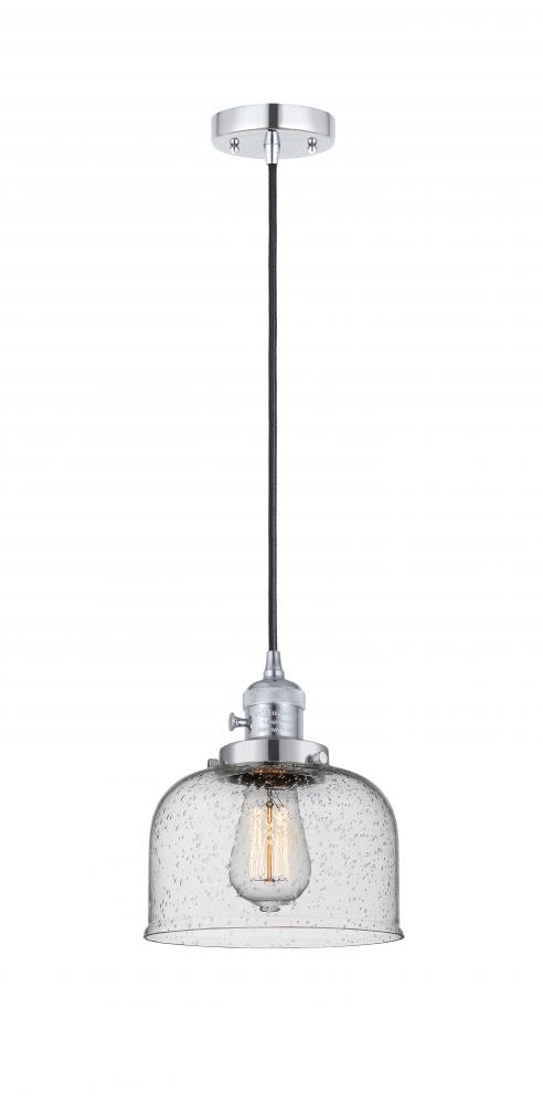 Bell - 1 Light - 8 inch - Polished Chrome - Cord hung - Mini Pendant