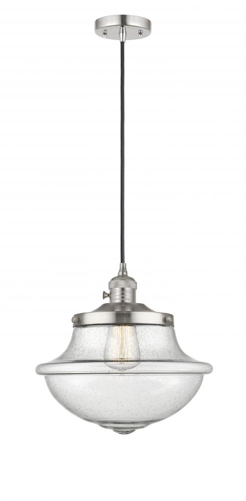 Oxford - 1 Light - 12 inch - Polished Nickel - Cord hung - Mini Pendant