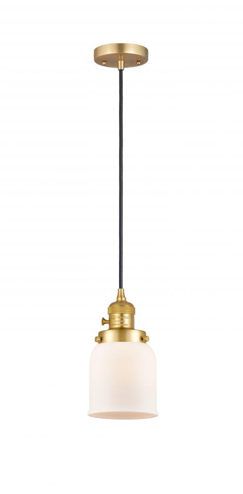 Bell - 1 Light - 5 inch - Satin Gold - Cord hung - Mini Pendant