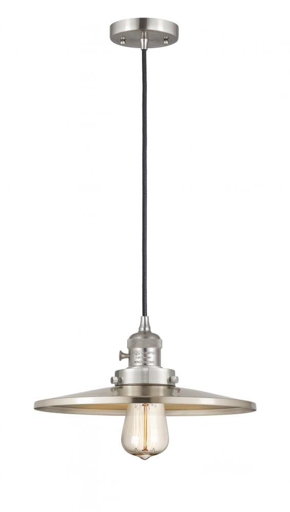 Appalachian - 1 Light - 12 inch - Brushed Satin Nickel - Cord hung - Mini Pendant