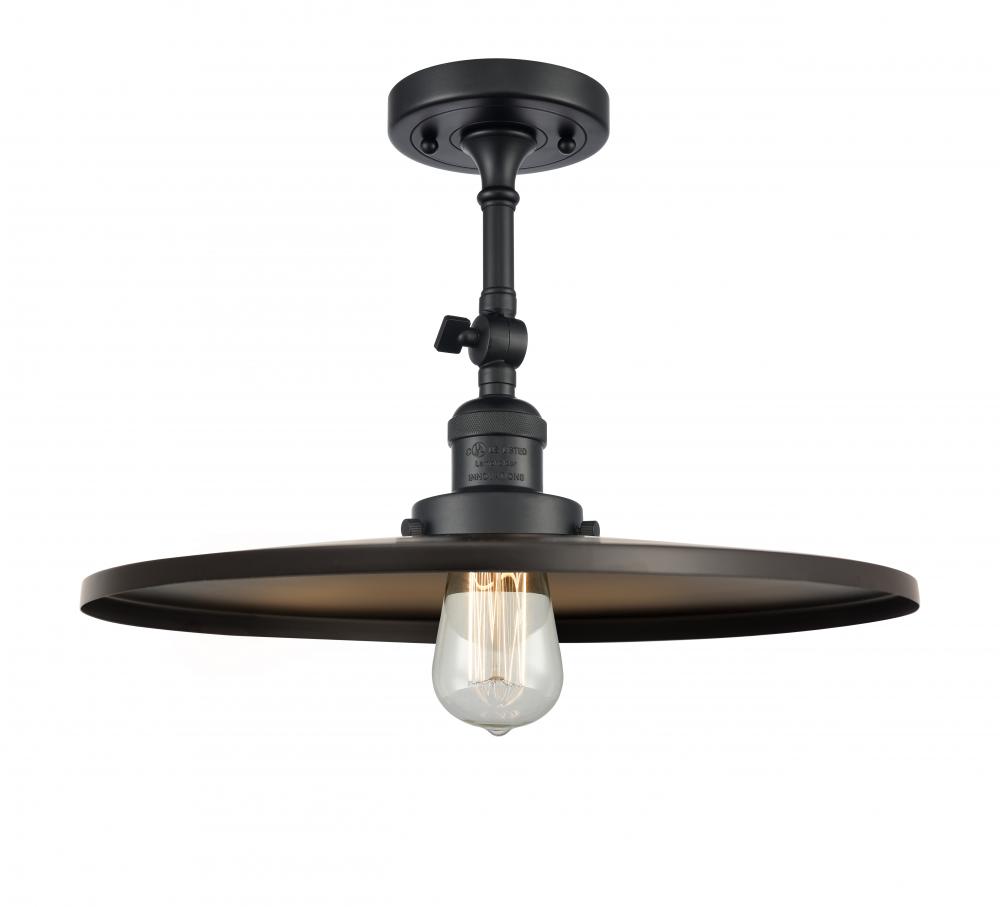 Railroad - 1 Light - 16 inch - Oil Rubbed Bronze - Semi-Flush Mount