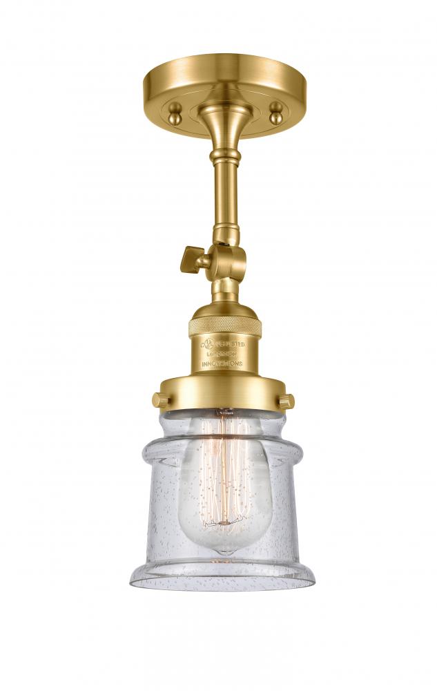 Canton - 1 Light - 5 inch - Satin Gold - Semi-Flush Mount