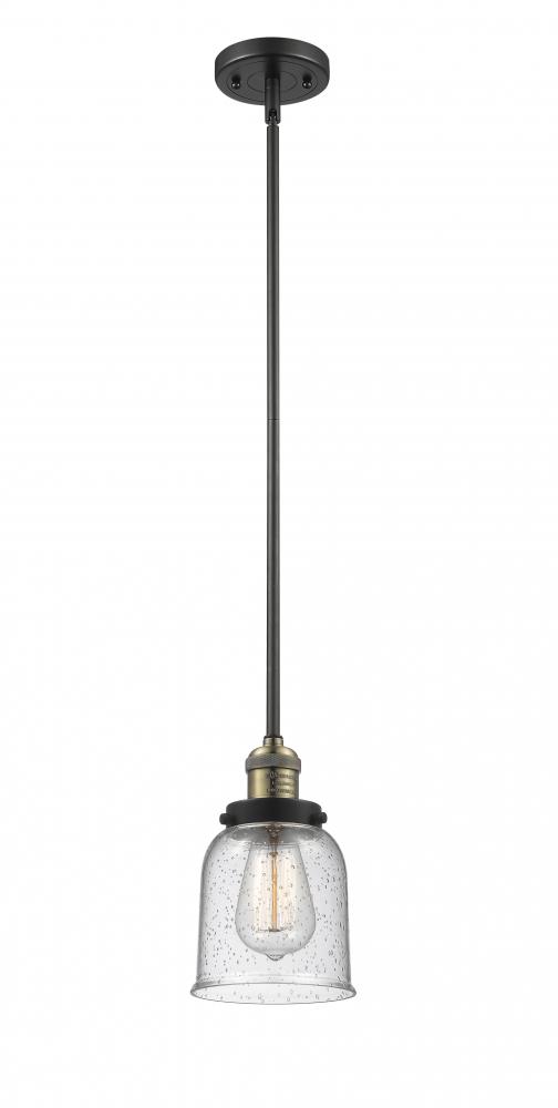 Bell - 1 Light - 5 inch - Black Antique Brass - Stem Hung - Mini Pendant
