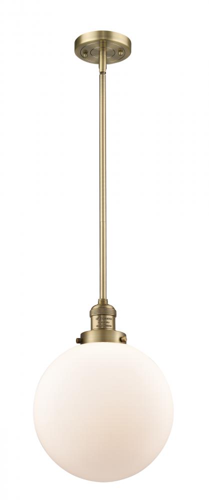 Beacon - 1 Light - 10 inch - Brushed Brass - Stem Hung - Mini Pendant
