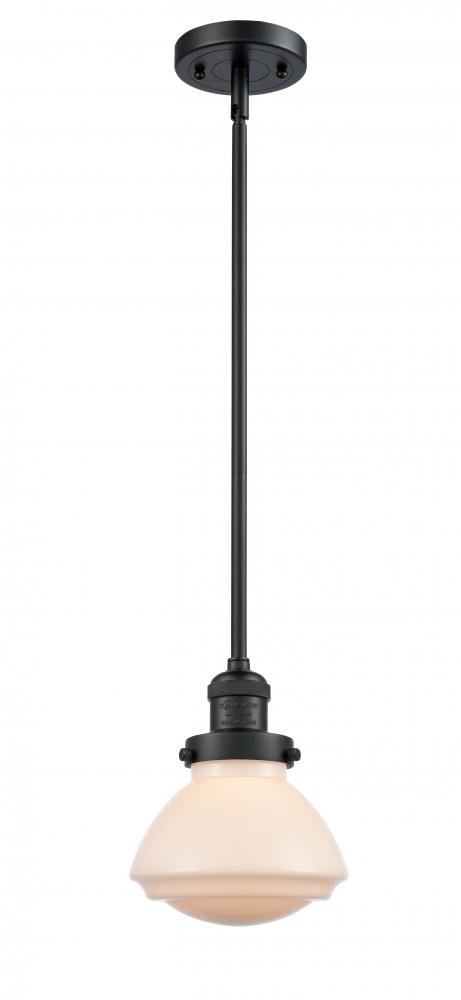 Olean - 1 Light - 7 inch - Matte Black - Stem Hung - Mini Pendant