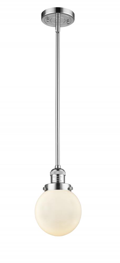 Beacon - 1 Light - 6 inch - Polished Chrome - Stem Hung - Mini Pendant