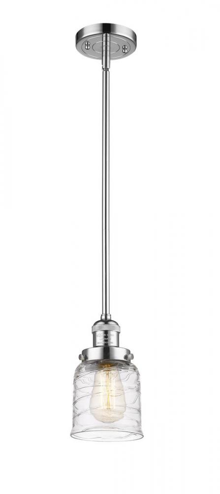 Bell - 1 Light - 5 inch - Polished Chrome - Stem Hung - Mini Pendant