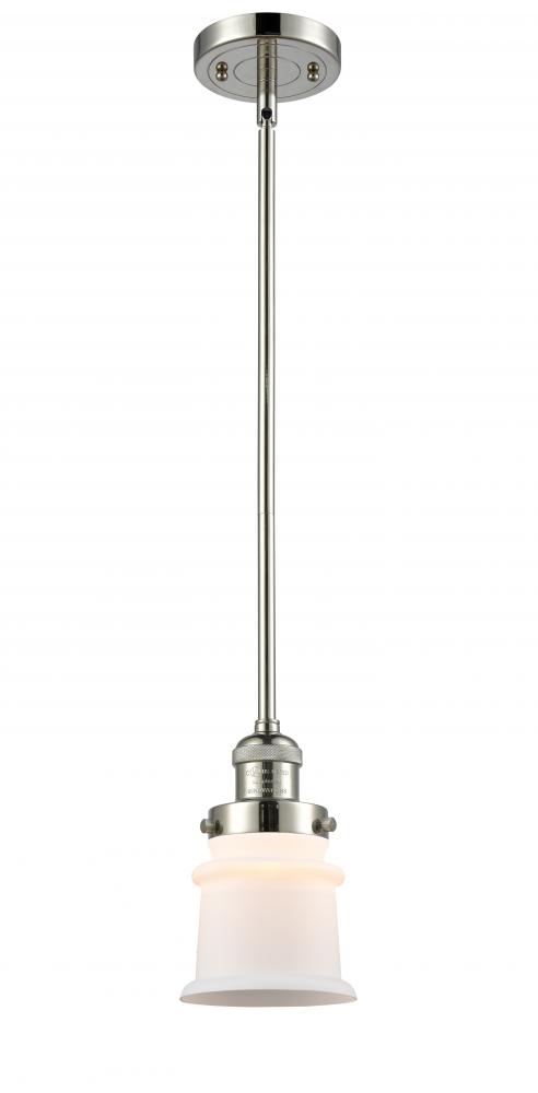 Canton - 1 Light - 5 inch - Polished Nickel - Stem Hung - Mini Pendant