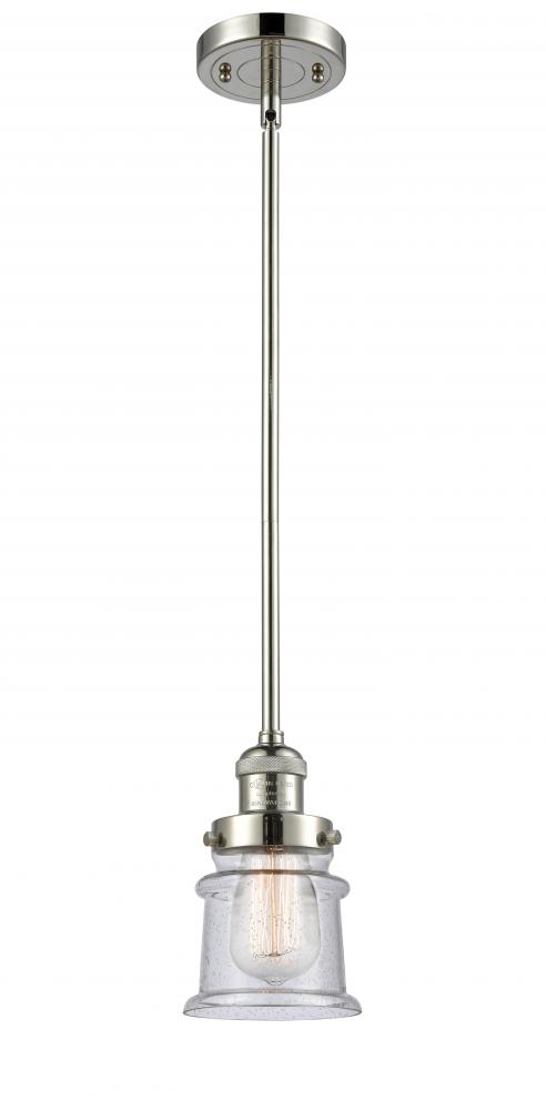 Canton - 1 Light - 5 inch - Polished Nickel - Stem Hung - Mini Pendant
