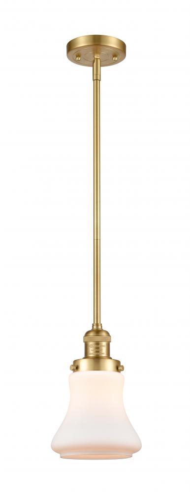 Bellmont - 1 Light - 7 inch - Satin Gold - Stem Hung - Mini Pendant