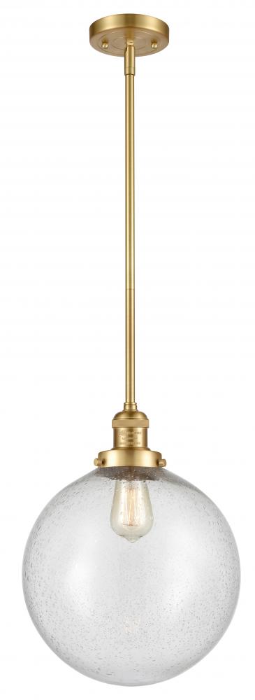 Beacon - 1 Light - 12 inch - Satin Gold - Stem Hung - Mini Pendant