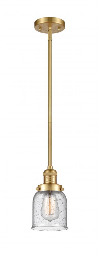 Bell - 1 Light - 5 inch - Satin Gold - Stem Hung - Mini Pendant