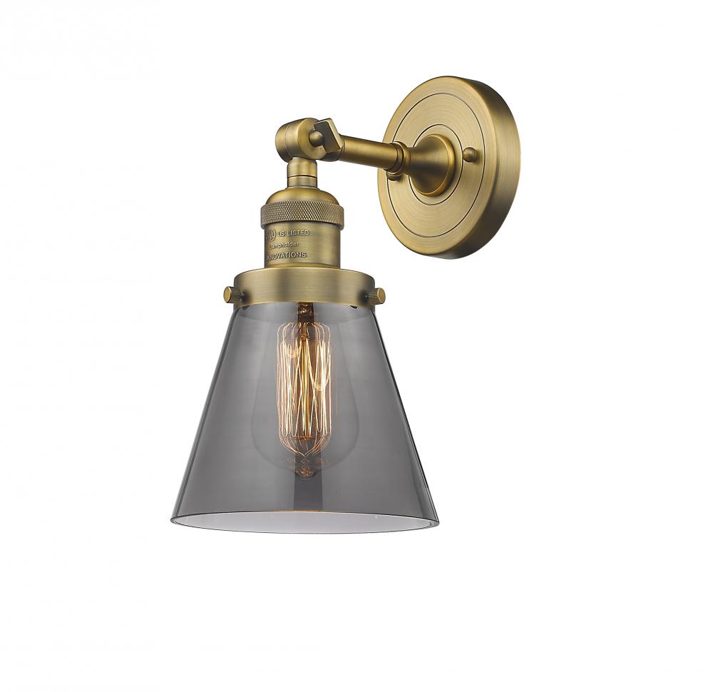 Cone - 1 Light - 6 inch - Brushed Brass - Sconce