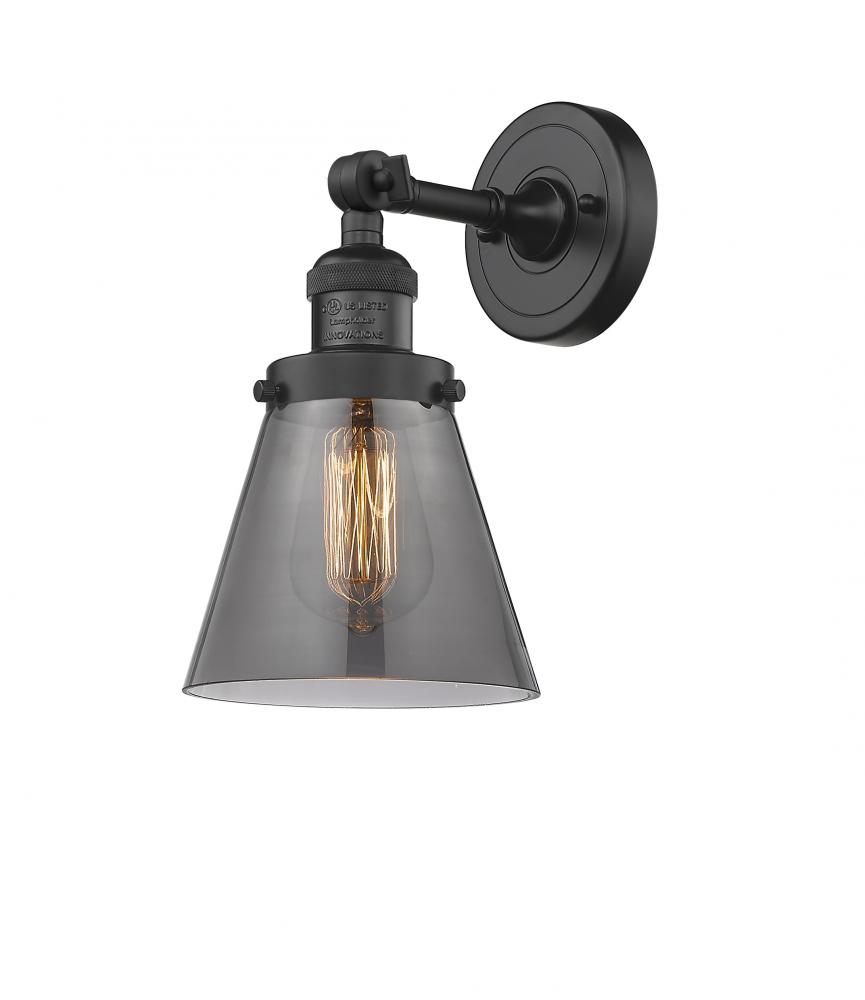 Cone - 1 Light - 6 inch - Matte Black - Sconce