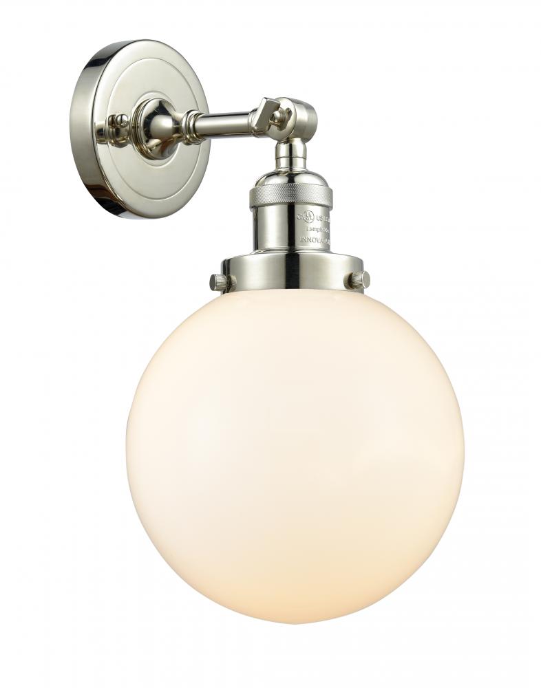 Beacon - 1 Light - 8 inch - Polished Nickel - Sconce