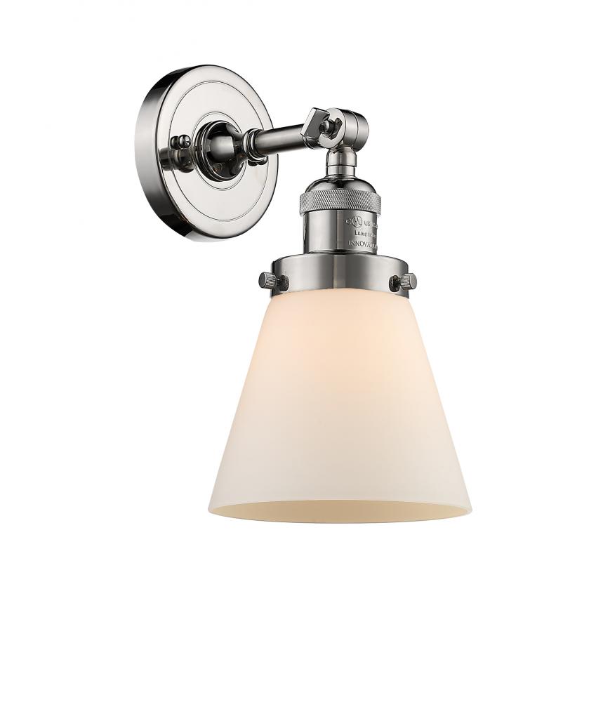 Cone - 1 Light - 6 inch - Polished Nickel - Sconce