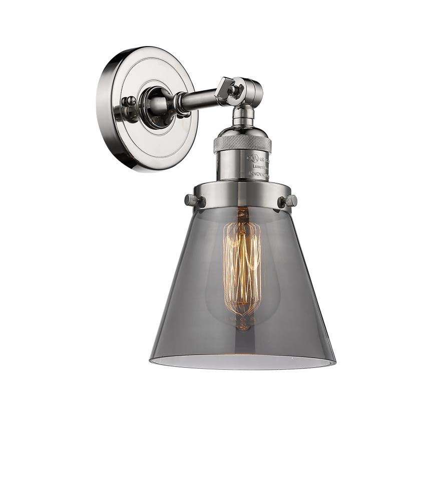 Cone - 1 Light - 6 inch - Polished Nickel - Sconce