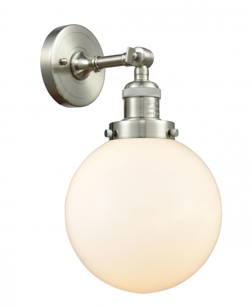 Beacon - 1 Light - 8 inch - Brushed Satin Nickel - Sconce