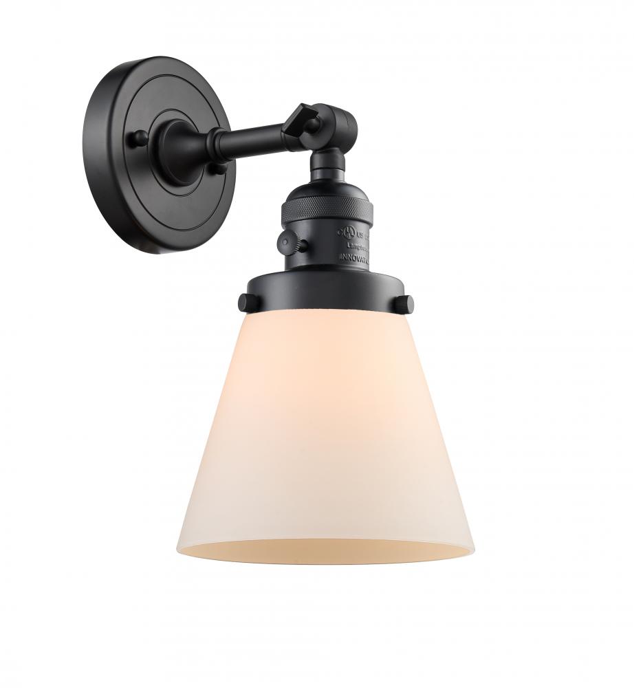 Cone - 1 Light - 6 inch - Matte Black - Sconce