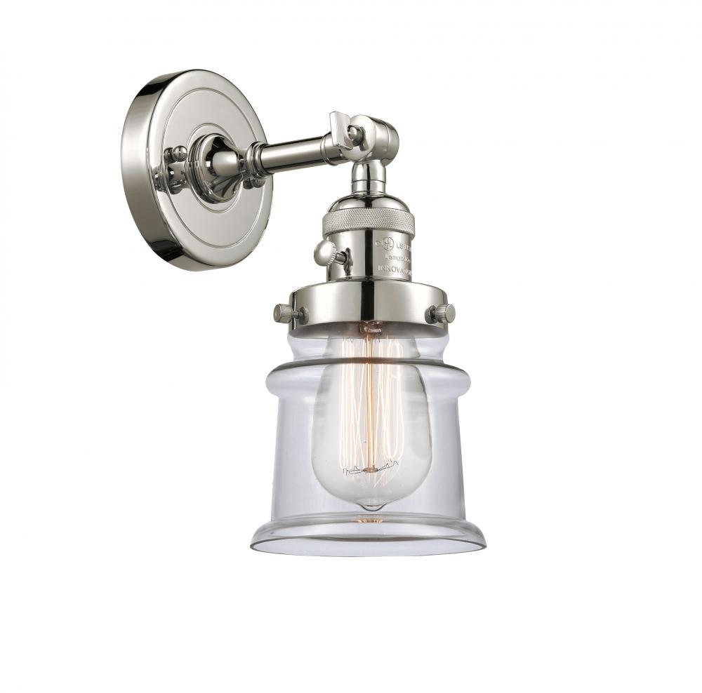 Canton - 1 Light - 5 inch - Polished Nickel - Sconce